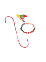 Thumbnail for NVR Multicolor Artificial Beads Set of 2 Bhaiya Bhabhi Rakhi Combo