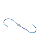 Thumbnail for NVR Set of 2 Blue Evil Eye Floral Design Bhaiya Bhabhi Rakhi with Roli Chawal Chandan & Mishri
