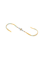 Thumbnail for NVR Set of 2 Multicolor Artificial Stones & Beads Floral Bhaiya Bhabhi Rakhi Combo - Distacart