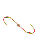 Thumbnail for NVR Men Set of 2 Multicolor Floral Design Artificial Stones Thread Rakhi Combo - Distacart