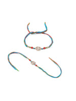Thumbnail for NVR Men Set of 2 Multicolor Artificial Stones Thread Rakhi with Roli Chawal Chandan & Mishri