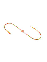 Thumbnail for NVR Men Set of 2 Religious Designer Multicolor Artificial Stones Thread Rakhi with Roli Chawal Chandan & Mishri