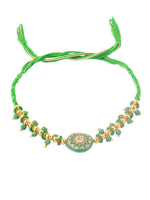 Thumbnail for NVR Men Green Artificial Beads Round Shape Thread Rakhi, Combo for Rakshabandhan