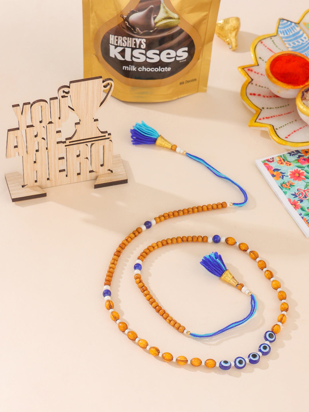 NVR Men's Evil Eye Multicolor Thread Rakhi, Combo for Rakshabandhan - Distacart