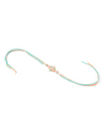 Thumbnail for NVR Men Set of 3 Floral Design Multicolor Artificial Stones & Pearls Thread Rakhi with Roli Chawal Chandan & Mishri - Distacart