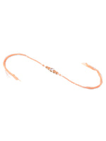 Thumbnail for NVR Men Set of 3 Floral Design Multicolor Artificial Stones & Pearls Thread Rakhi with Roli Chawal Chandan & Mishri - Distacart