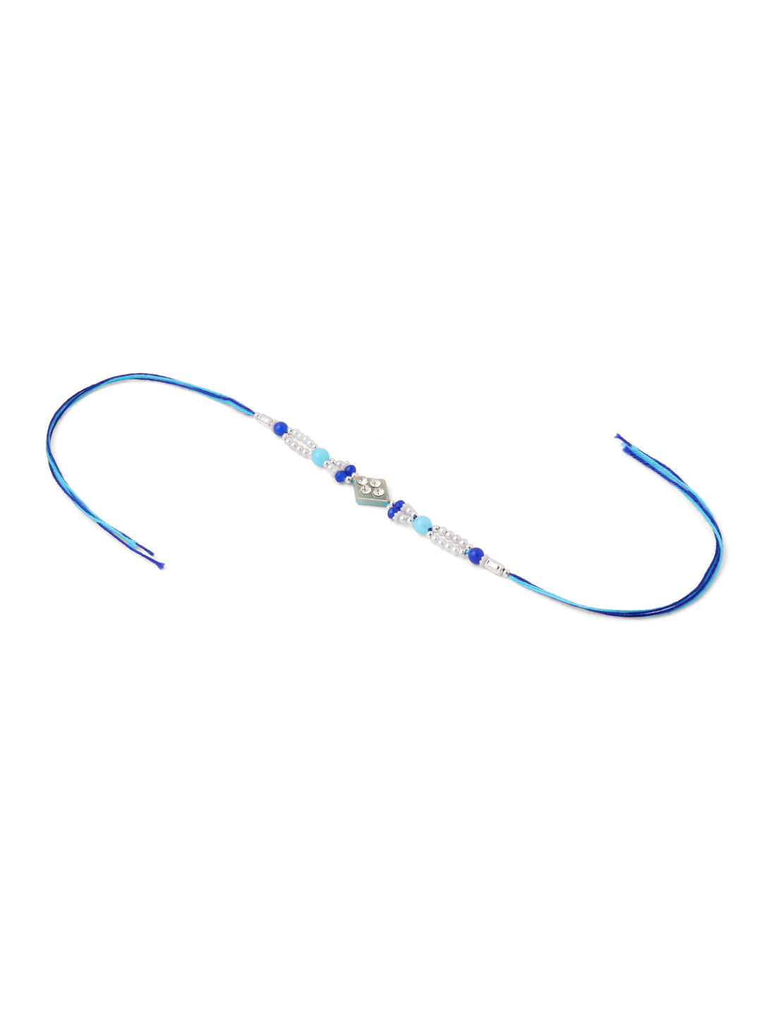 NVR Men Set of 3 Multicolor Artificial Stones and Beads Rakhi Combo