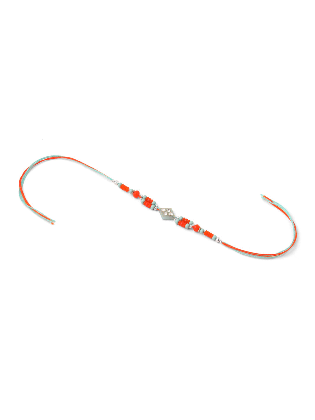 NVR Men Set of 3 Multicolor Artificial Stones and Beads Rakhi Combo