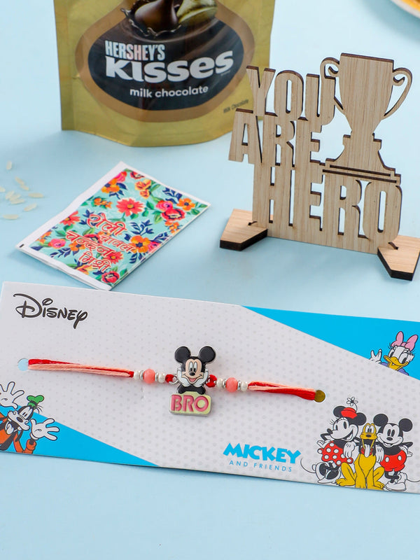 NVR Kids Micky Mouse Character Artificial Beads Thread Rakhi Combo