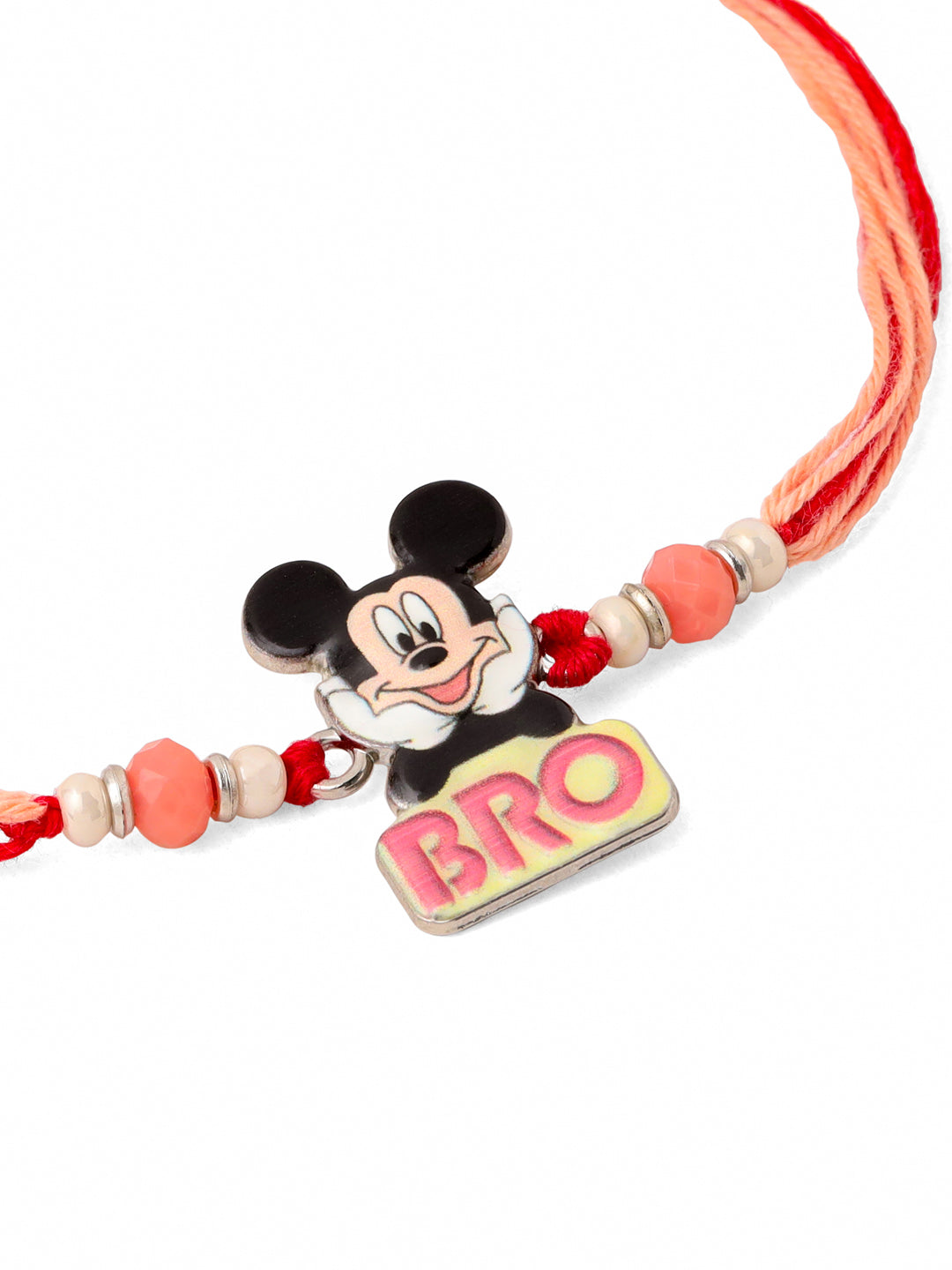 NVR Kids Micky Mouse Character Artificial Beads Thread Rakhi Combo