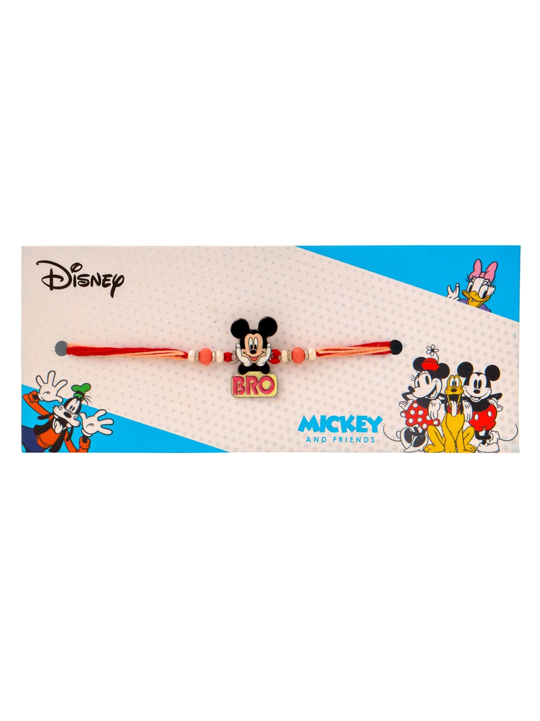 NVR Kids Micky Mouse Character Artificial Beads Thread Rakhi Combo