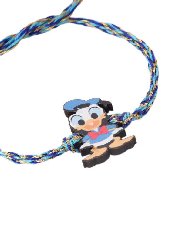 NVR Stylish Blue Cartoon Character Kids Rakhi with Roli Chawal Chandan & Mishri