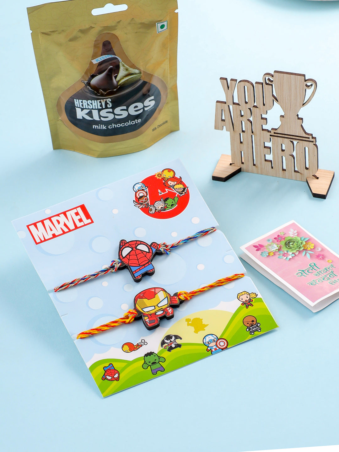 NVR Kids Set of 2 Cute Cartoon Superhero Thread Rakhi, Combo for Rakshabandhan - Distacart