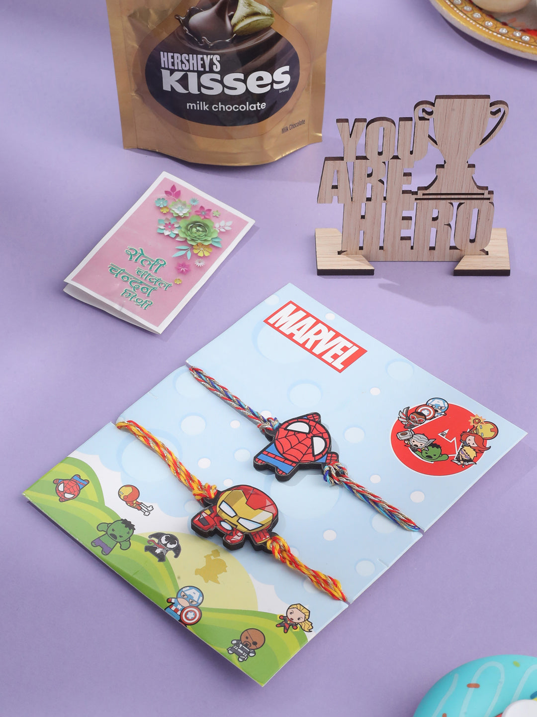 NVR Kids Set of 2 Cute Cartoon Superhero Thread Rakhi, Combo for Rakshabandhan - Distacart