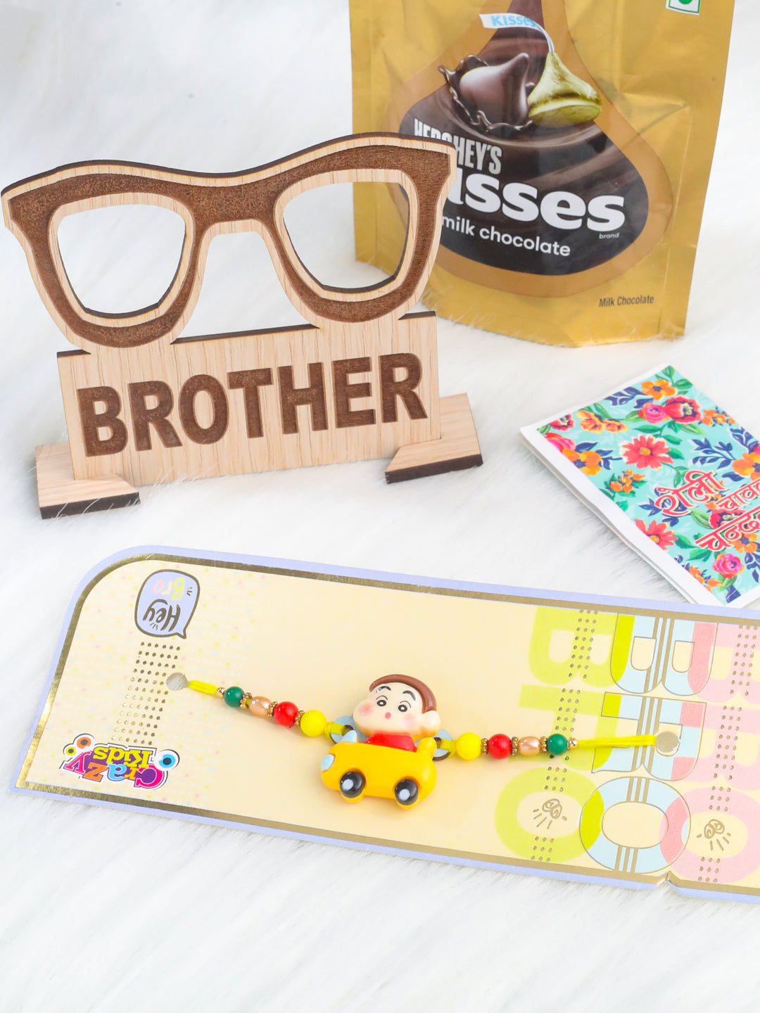 NVR Kids Yellow Cartoon Artificial Beads Rakhi, Combo for Rakshabandhan - Distacart