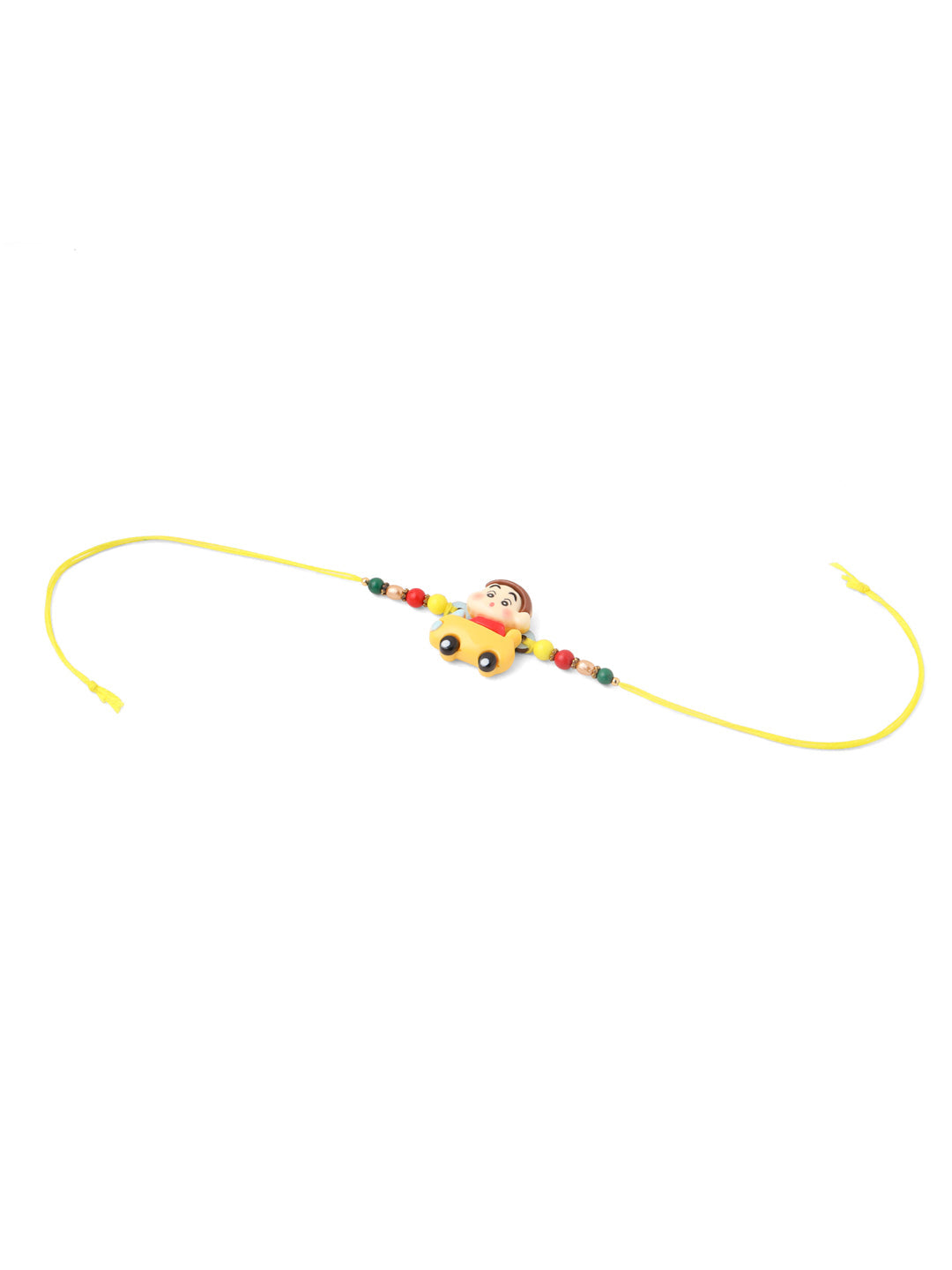 NVR Kids Yellow Cartoon Artificial Beads Rakhi, Combo for Rakshabandhan