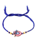 Thumbnail for NVR Kids Superhero Blue Artificial Beads Thread Rakhi, Combo for Rakshabandhan