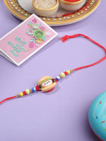 Thumbnail for NVR Kids Cartoon Character Multicolor Artificial Beads Rakhi with Roli Chawal Chandan & Mishri