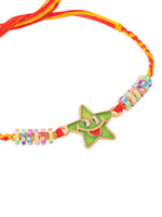 Thumbnail for NVR Kids Star Shape Multicolor Thread Rakhi with Roli Chawal Chandan & Mishri