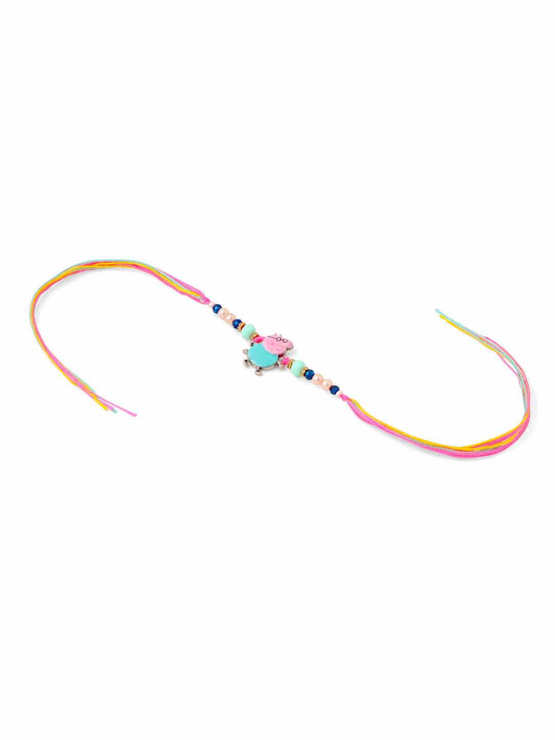 NVR Kids Cartoon Character Artificial Beads Rakhi with Roli Chawal Chandan & Mishri