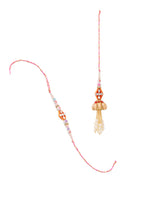 Thumbnail for NVR Set of 2 Multicolor Artificial Stones & Pearls Bhaiya Bhabhi Rakhi Combo