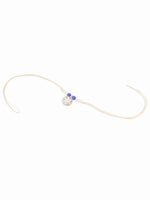 Thumbnail for NVR Set of 2 Silver Toned Pearls & Beads Bhaiya Bhabhi Rakhi Combo