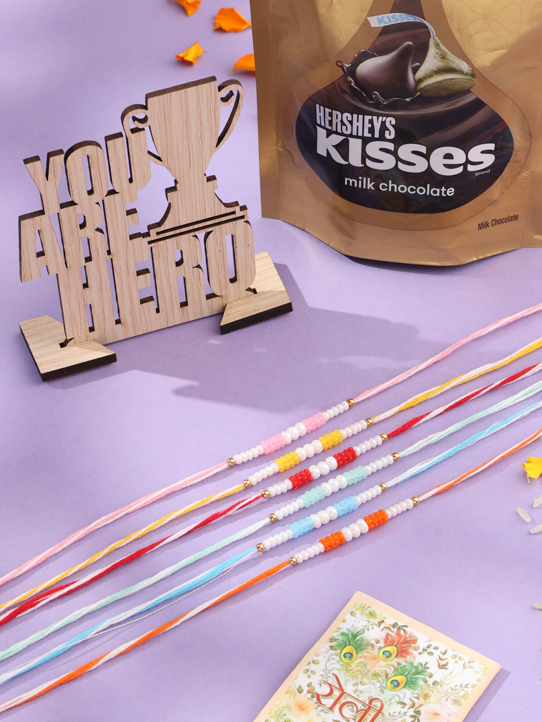 NVR Men Set of 6 Multicolor Pearls Thread Rakhi Combo, Rakshabandhan Combo - Distacart