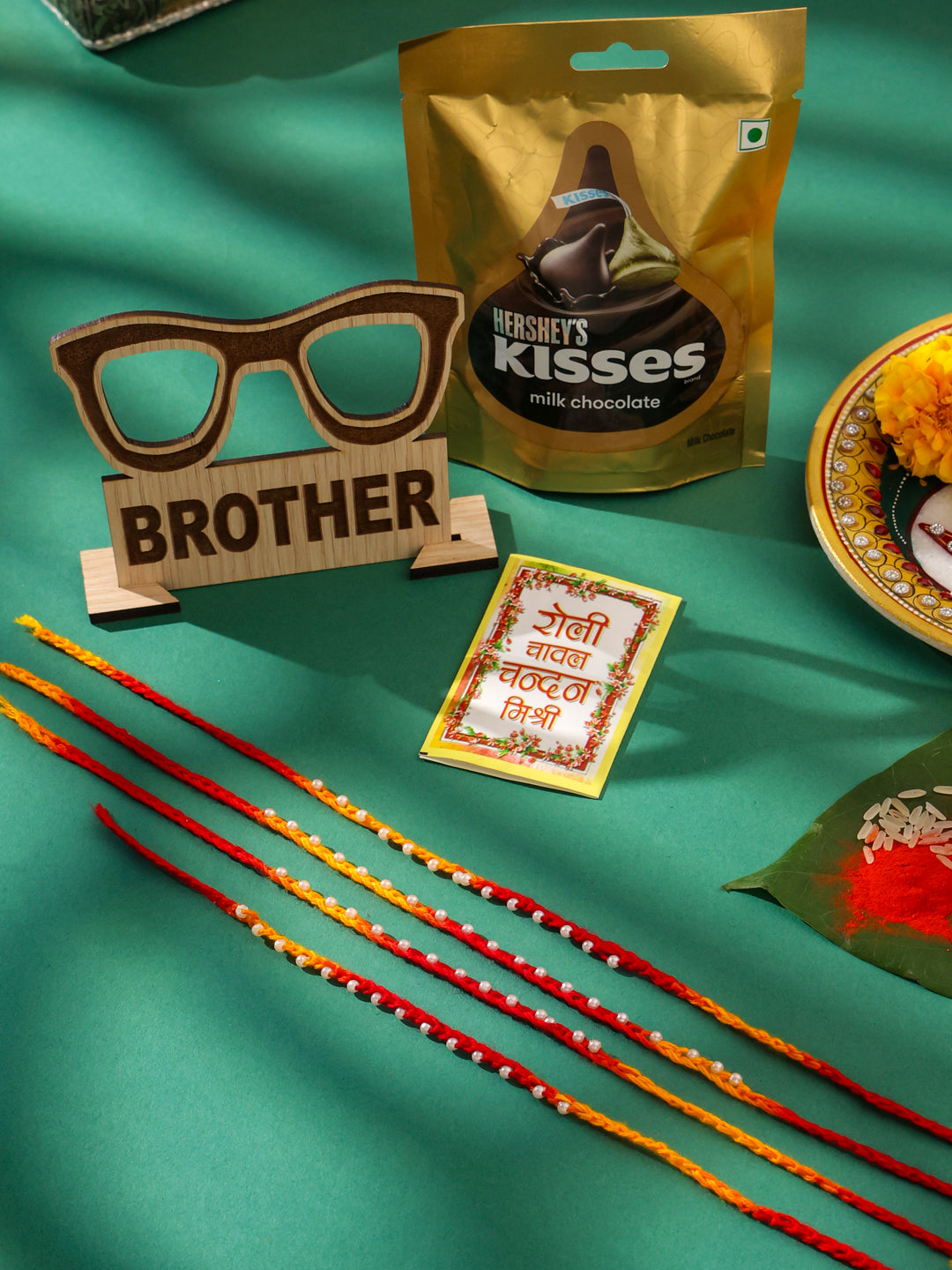 NVR Men Set of 4 Pearls Traditional Red Thread Rakhi, Combo for Rakshabandhan - Distacart