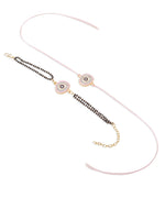 Thumbnail for NVR Set of 2 Pink Round Shape Artificial Stones Bhaiya Bhabhi Rakhi Combo