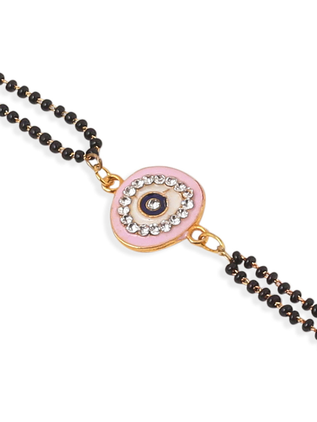 NVR Set of 2 Pink Round Shape Artificial Stones Bhaiya Bhabhi Rakhi with Roli Chawal Chandan & Mishri - Distacart