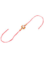 Thumbnail for NVR Men Multicolor Beads & Pearls Floral Design Thread Rakhi, Combo for Rakshabandhan - Distacart