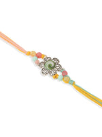 Thumbnail for NVR Set of 2 Artificial Beads Traditional Bhaiya Bhabhi Pair Rakhi Combo