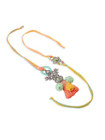 Thumbnail for NVR Set of 2 Artificial Beads Traditional Bhaiya Bhabhi Pair Rakhi Set with Roli Chawal Chandan & Mishri