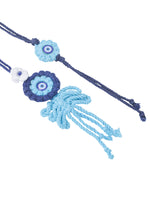 Thumbnail for NVR Set of 2 Blue Evil Eye Floral Style Bhaiya Bhabhi Rakhi Set, Combo for Rakshabandhan