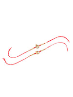 Thumbnail for NVR Men Set of 2 Golden Red Religious Designer Ganesh Ji Thread Rakhi Combo