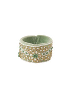 Thumbnail for NVR Set of 2 Green Artificial Stones Bhaiya Bhabhi Rakhi With Roli Chawal Chandan & Mishri
