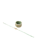 Thumbnail for NVR Set of 2 Green Artificial Stones Bhaiya Bhabhi Rakhi With Roli Chawal Chandan & Mishri