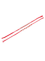 Thumbnail for NVR Men Set of 2 Red Artificial Stones & Rudraksh Thread Rakhi, Combo for Rakshabandhan