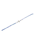 Thumbnail for NVR Men Blue Artificial Stones & Beads Floral Design Thread Rakhi Combo