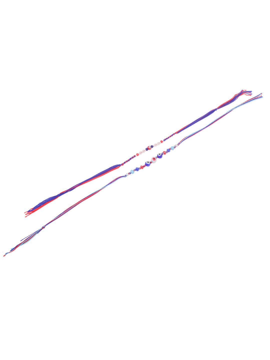 NVR Men Multicolor Evil Eye Artificial Beads Thread Rakhi, Combo for Rakshabandhan - Distacart