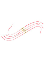 Thumbnail for NVR Men Set of 4 Gold Toned Artificial Stones Swastik Design Thread Rakhi with Roli Chawal Chandan & Mishri
