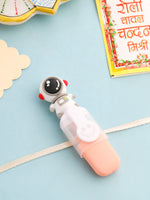 Thumbnail for NVR Kids Cartoon Designer Peach Thread Rakhi with Roli Chawal Chandan & Mishri
