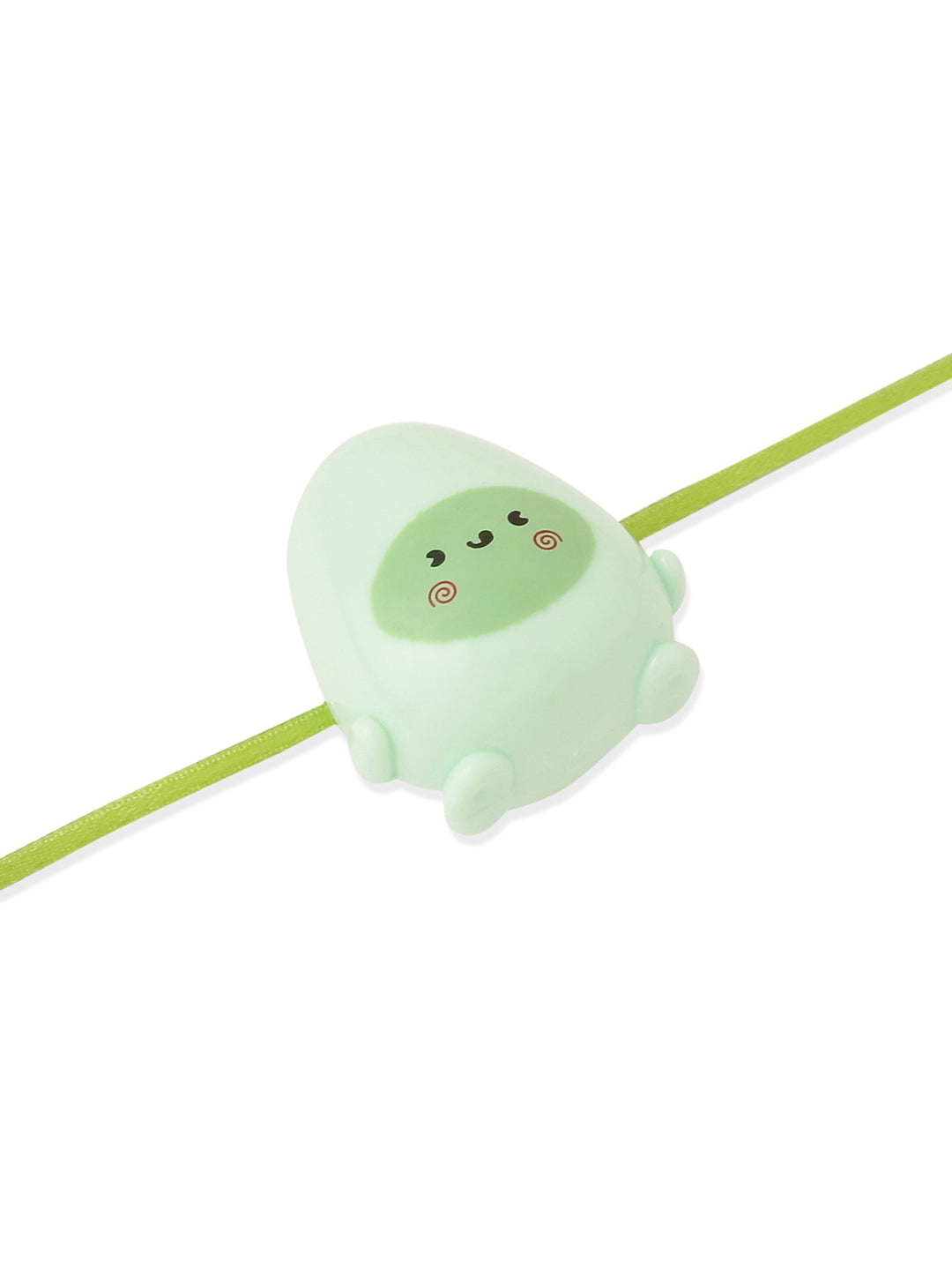 NVR Kids Handmade Green Thread Rakhi with Roli Chawal Chandan & Mishri - Distacart