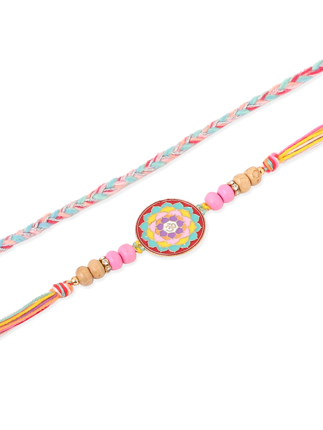 NVR Men Set of 2 Multicolor Artificial Stones & Beads Thread Rakhi Combo - Distacart