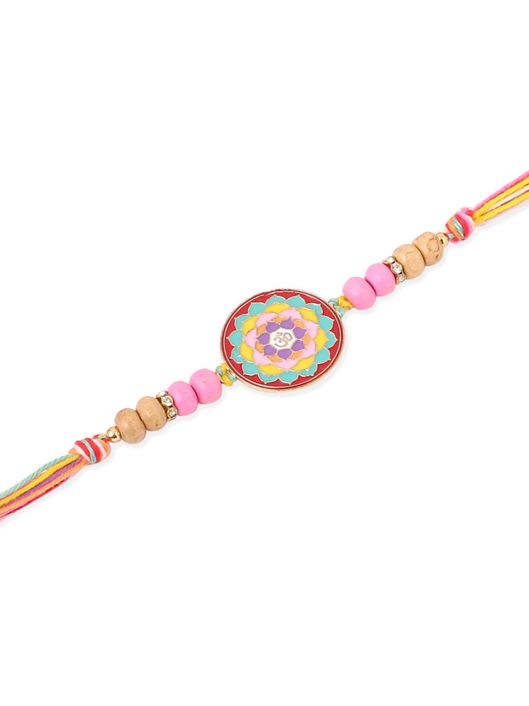 NVR Men Set of 2 Multicolor Artificial Stones & Beads Thread Rakhi Combo