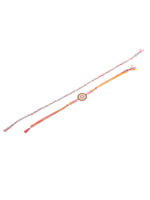 Thumbnail for NVR Men Set of 2 Multicolor Artificial Stones & Beads Thread Rakhi Combo