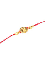 Thumbnail for NVR Men's Set of 3 Gold Toned Thread Rakhi Set, Combo for Rakshabandhan