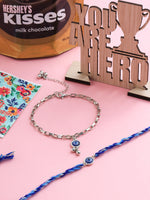 Thumbnail for NVR Set of 2 Blue Evil Eye Bhaiya Bhabhi Rakhi, Combo for Rakshabandhan