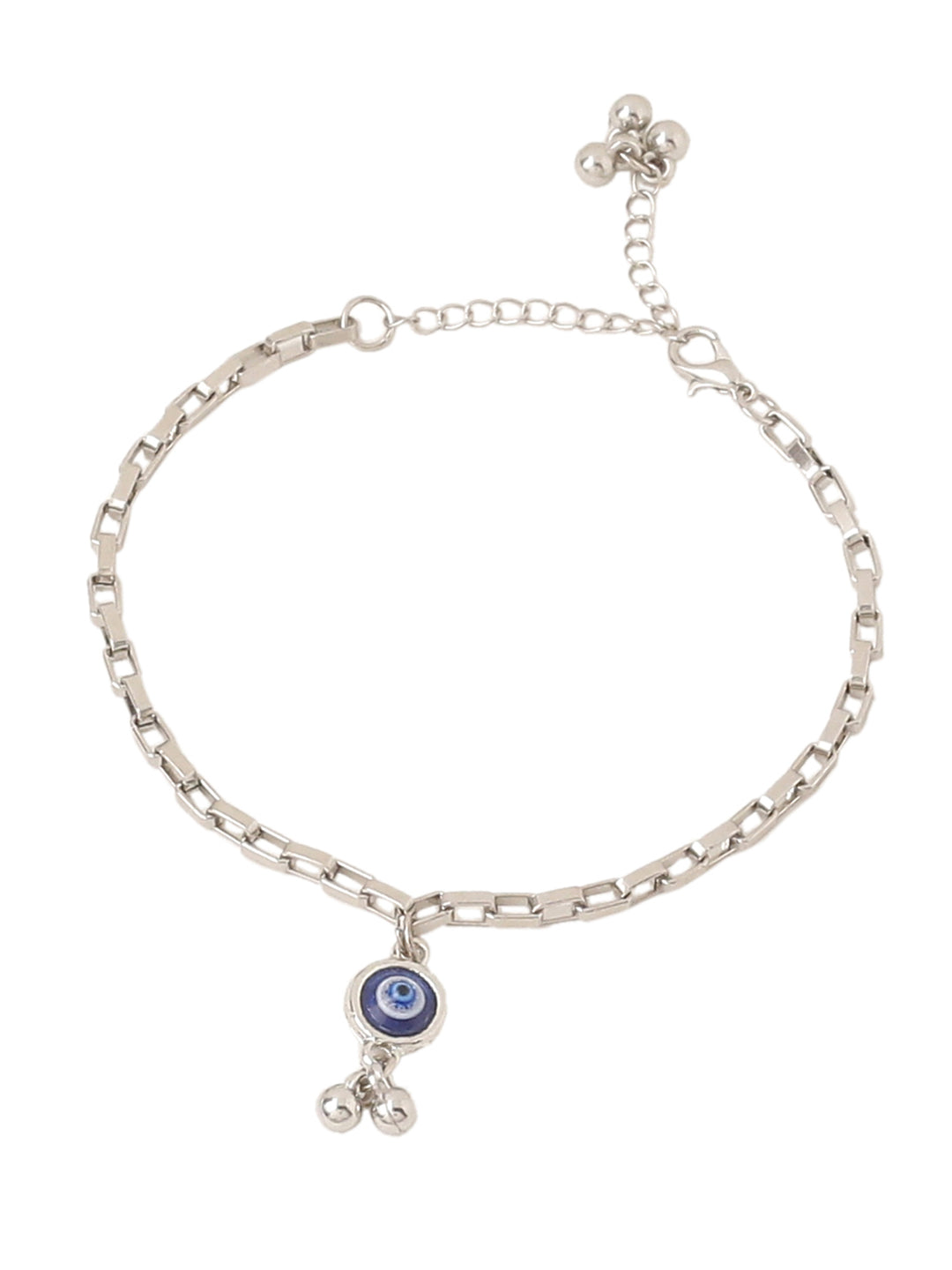 NVR Set of 2 Blue Evil Eye Bhaiya Bhabhi Rakhi with Roli Chawal Chandan & Mishri