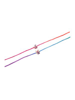 Thumbnail for NVR Kids Set of 2 Cartoon Character Purple & Red Thread Rakhi with Roli Chawal Chandan & Mishri
